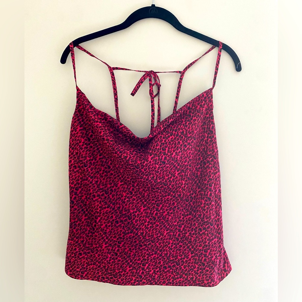 Topshop colorful strappy halter blouse
